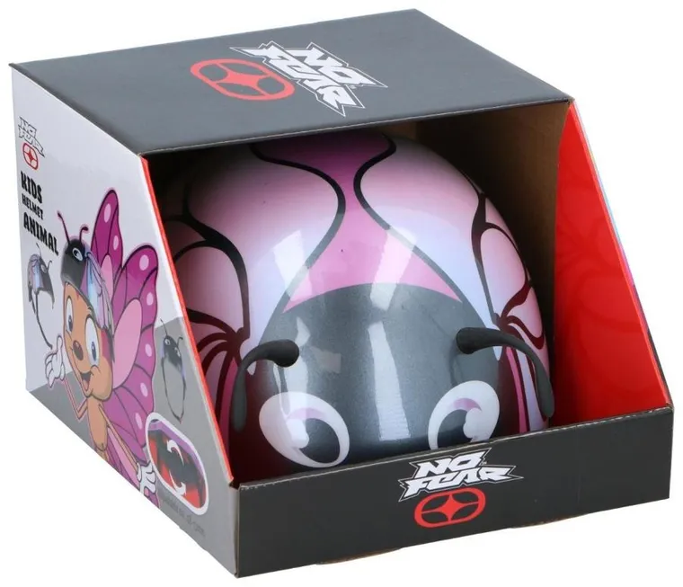 No Fear, kask rowerowy dziecięcy, regulowany, różowy, 48-52 cm