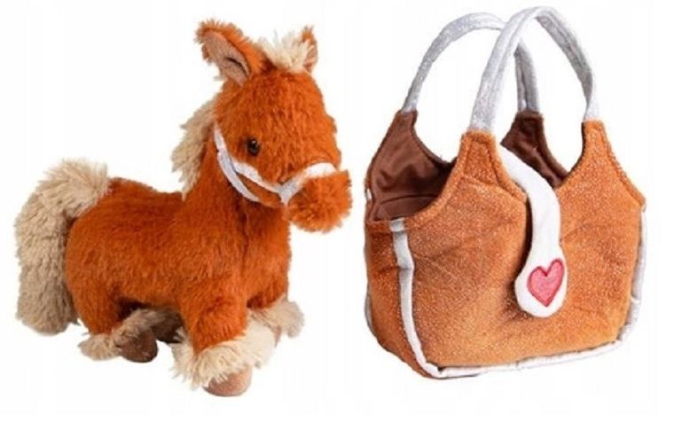 Norimpex, konik w torbie, maskotka, brązowy