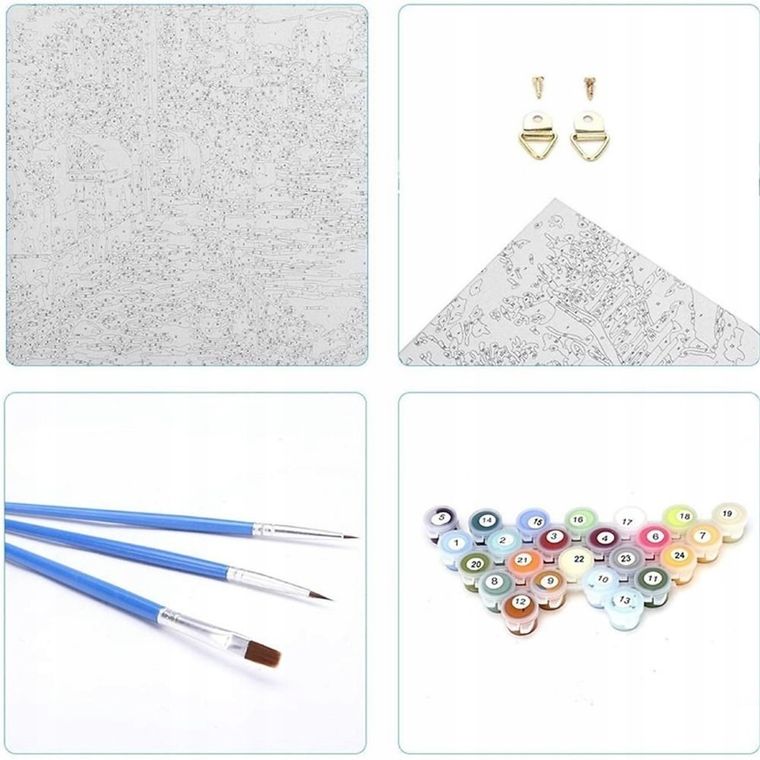 Norimpex, malowanie po numerach, Pieski z kokardami