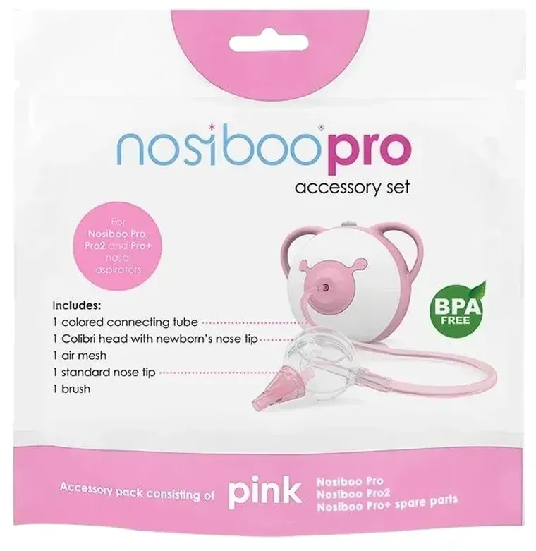 Nosiboo, akcesoria do aspiratora Pro, różowe