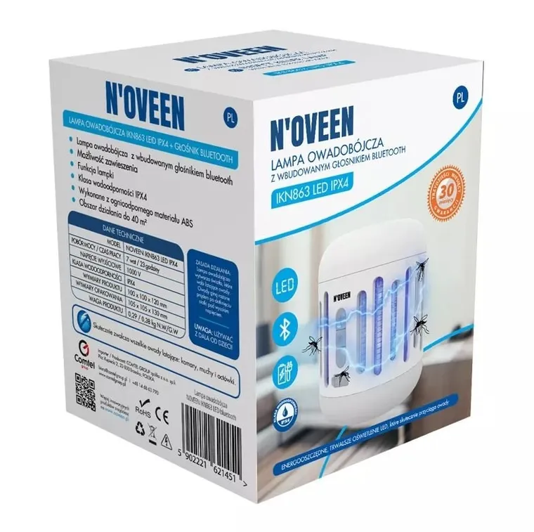 Noveen, lampa owadobójcza, Ikn863, Led Bluetooth