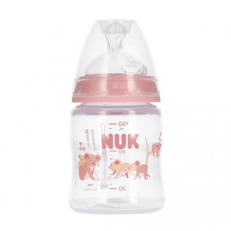 Nuk, First Choice, butelka z silikonowym smoczkiem, rozmiar S, koala, 150 ml