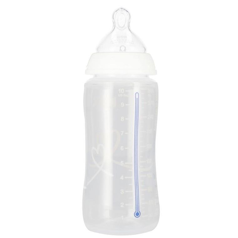 Nuk, First Choice, butelka z wskaźnikiem temperatury, 0-6m, biała, 300 ml