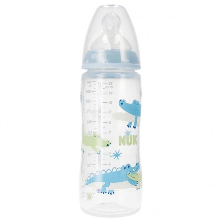 Nuk, First Choice, butelka ze wskaźnikiem temperatury, 6-18m, niebieska, 300 ml