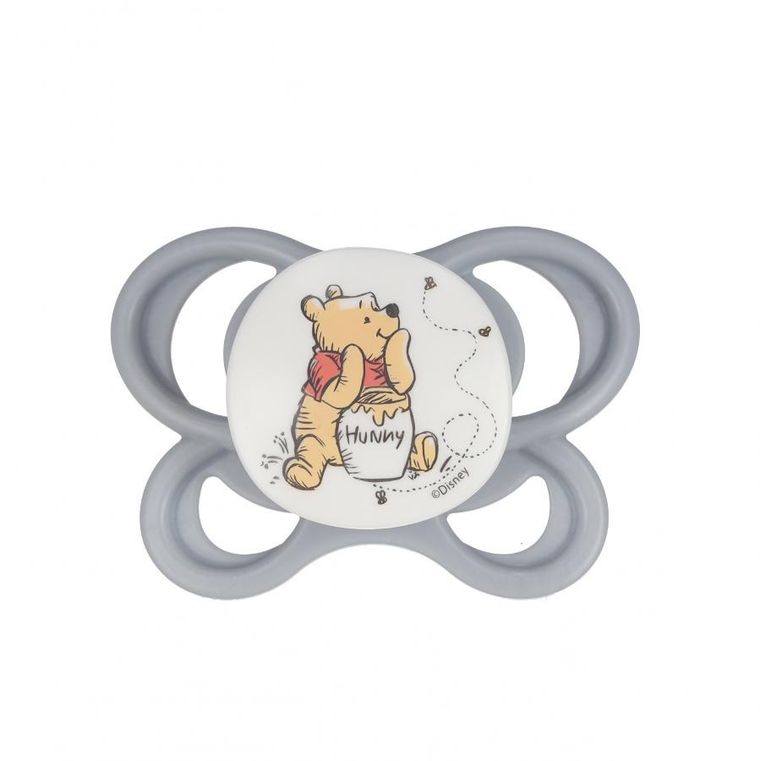 Nuk, Kubuś Puchatek, Perfect Match Air, smoczek uspokajający, silikonowy, popielaty