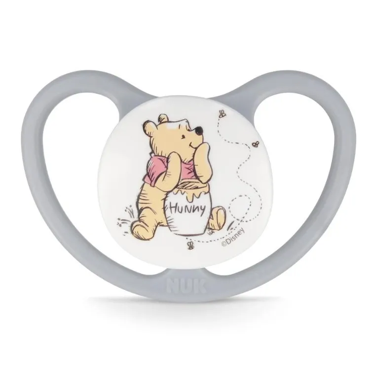 Nuk, Kubuś Puchatek, Space, smoczek uspokajający, silikonowy, 6-18m, 2 szt.