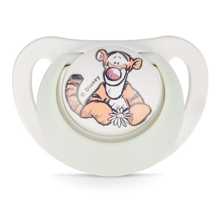 Nuk, Kubuś Puchatek, Star, smoczek uspokajający, silikonowy, 0-6m, 2 szt.