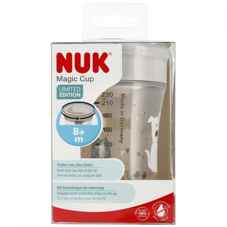 Nuk, Magic Cup, kubek, 8m+, popielaty, 230 ml