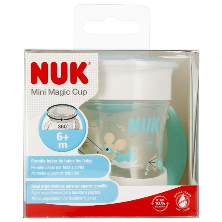 Nuk, Mini Magic Cup, kubek, 6m+, turkusowy