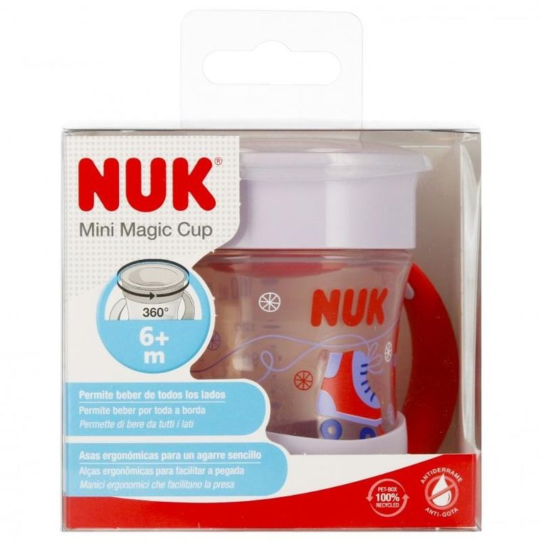 Nuk, Mini Magic Cup, kubek z uchwytem, ustnik 360, 6m+, 160 ml