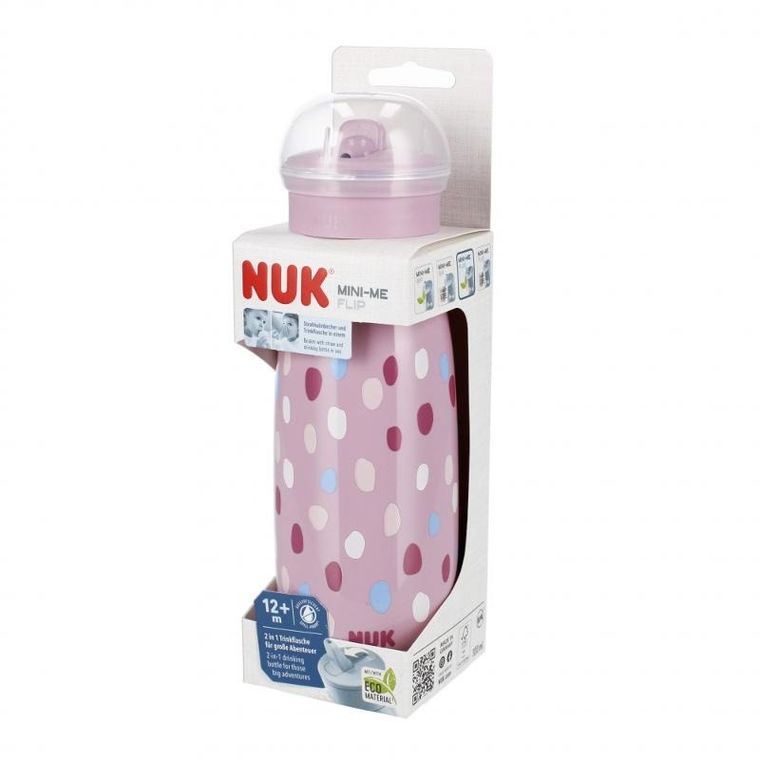 Nuk, Mini-Me, Flip, kubek, 12m+, różowy, 450 ml