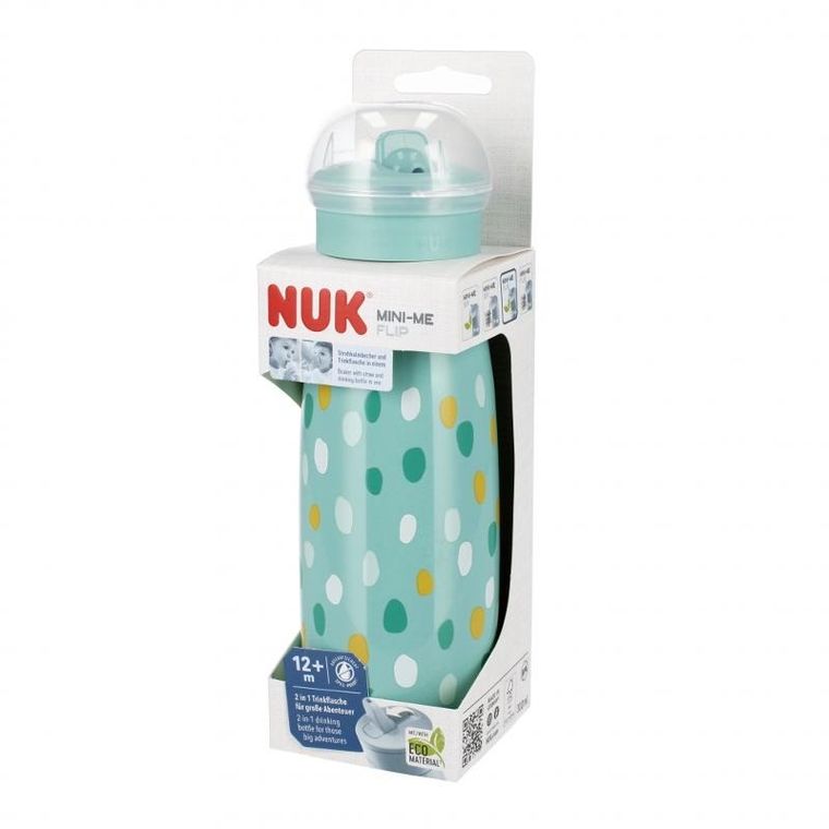Nuk, Mini-Me, Flip, kubek, 12m+, turkusowy, 450 ml