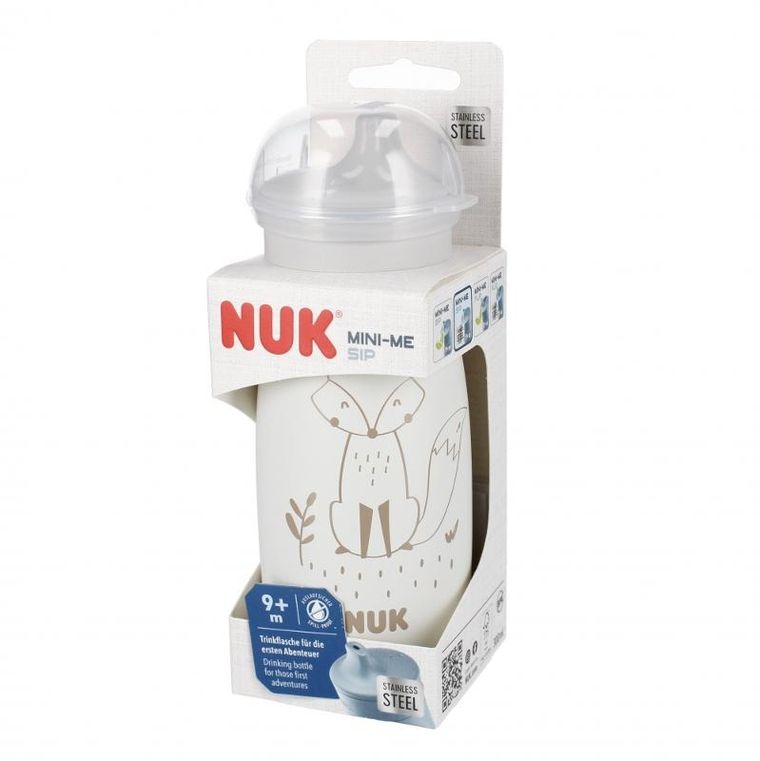 Nuk, Mini-Me, Sip, kubek, stalowy, 9m+, popiel, 300 ml