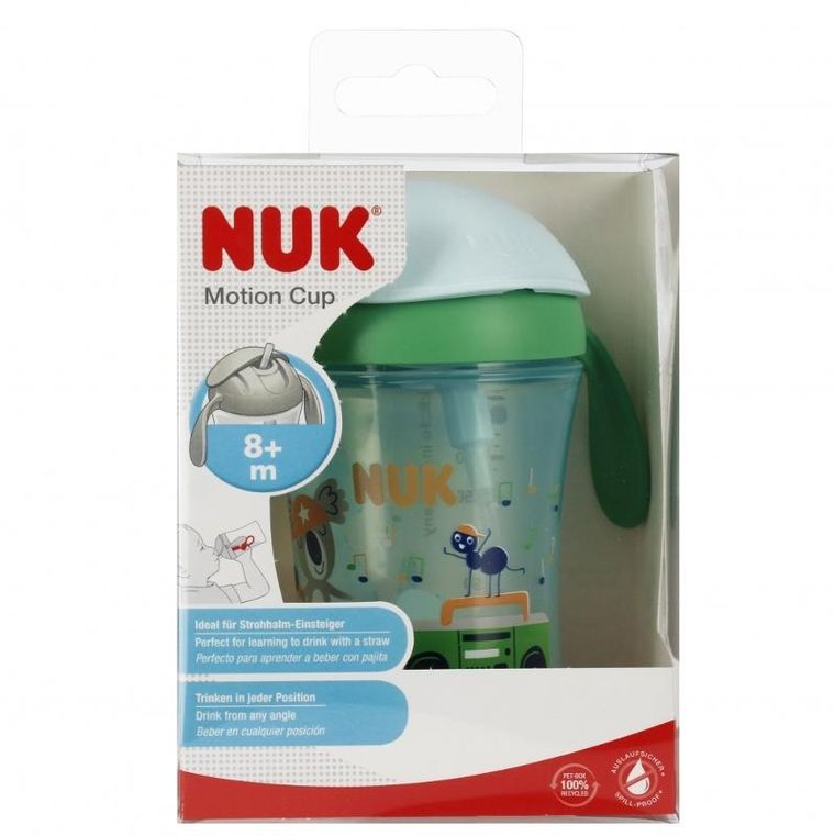 Nuk, Motion Cup, kubek, 8m+, zielony, 230 ml