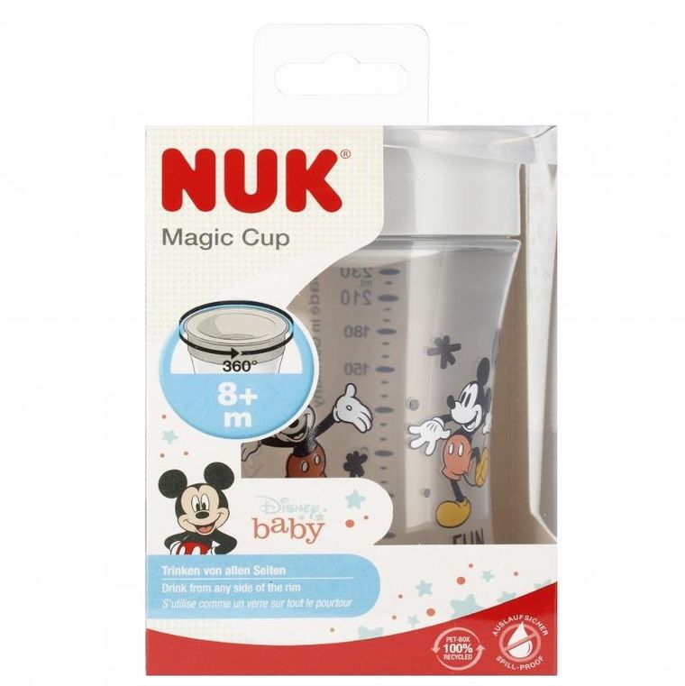Nuk, Myszka Miki, Magic Cup, kubek, 8m+, popielaty, 230 ml