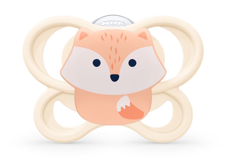 Nuk, Perfect Match Air, smoczek uspokajający, lis, 0-6m