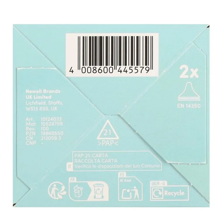 Nuk, Perfect Match, smoczek do butelki, silikonowy, rozmiar M, 2 szt.