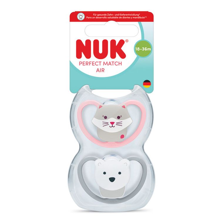 Nuk, Perfect Match, smoczek uspokajający, 18-36m, 2 szt.