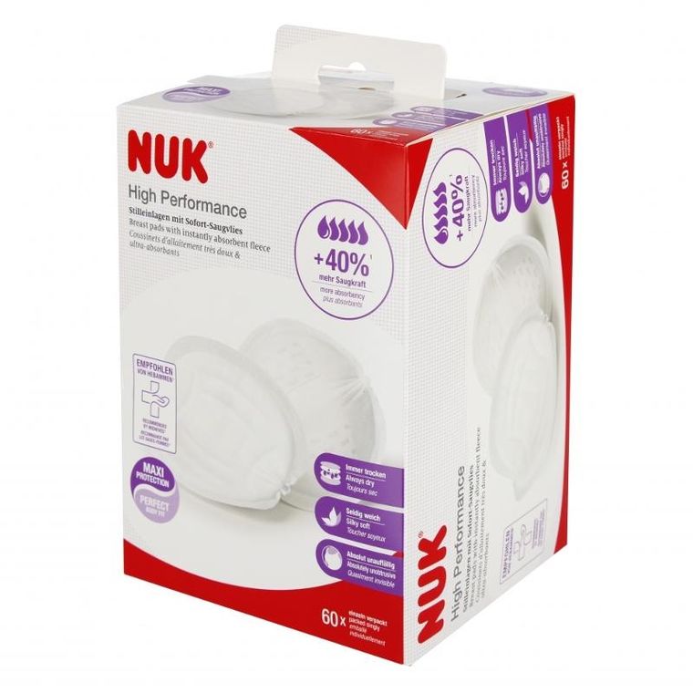 Nuk, Performance, wkładki laktacyjne higieniczne, 60 szt.