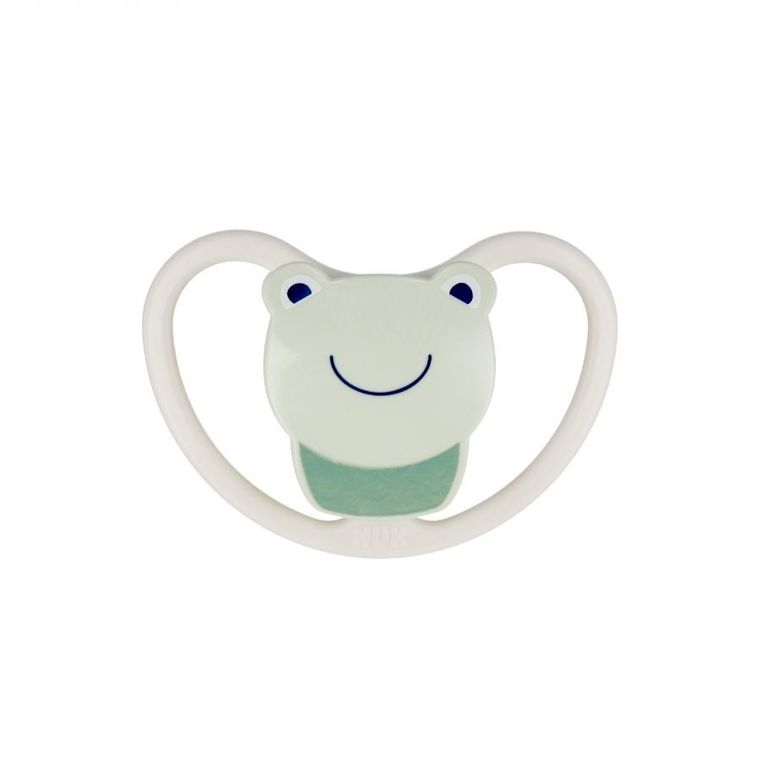 Nuk, smoczek uspokajający, silikonowy, 0-6m, space forg