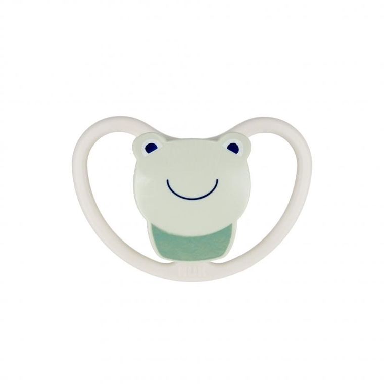 Nuk, Space, smoczek silikonowy, 0-6m, żaba, 2 szt.
