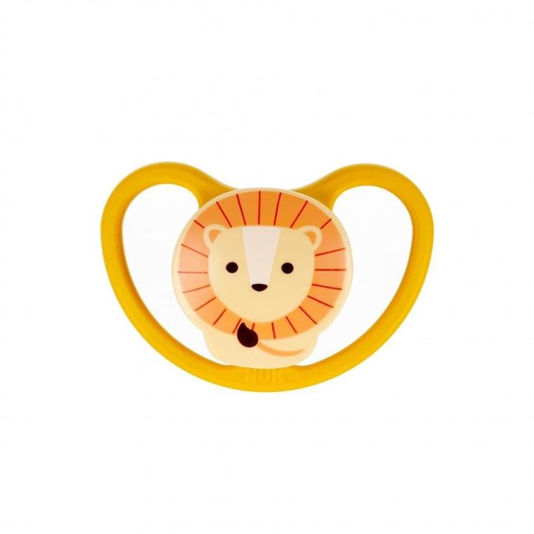Nuk, Space, smoczek silikonowy, 6-18m, lew, 1 szt.