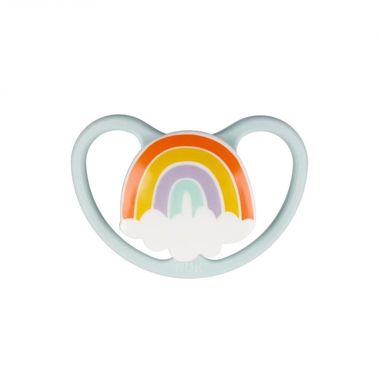 Nuk, Space, smoczek silikonowy, tęcza, 0-6m, 1 szt.