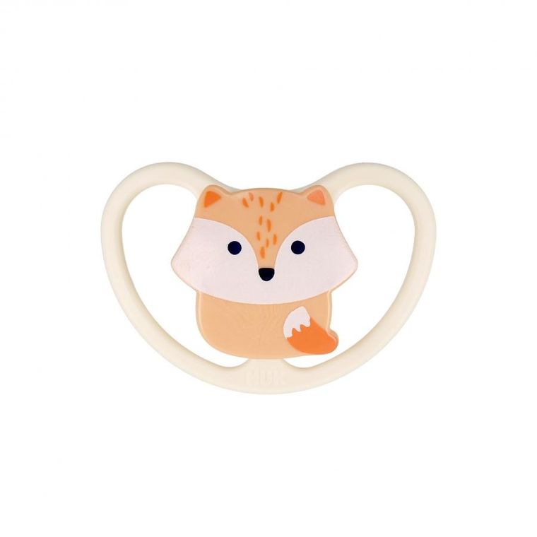 Nuk, Space, smoczek uspokajający, silikonowy, lisek, 0-6m