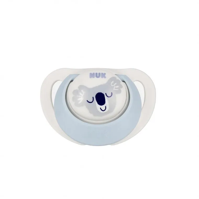 Nuk, Star, Day&Night, smoczek uspokajający, silikonowy, 0-6m, koala, 2 szt.