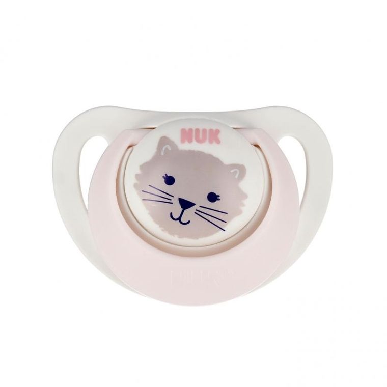 Nuk, Star, Day&Night, smoczek uspokajający, silikonowy, 0-6m, kot, 2 szt.