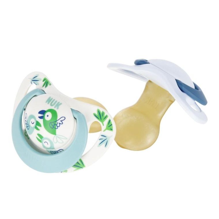 Nuk, Star, smoczek uspokajający, lateksowy, 18-36m, niebieski, 2 szt.