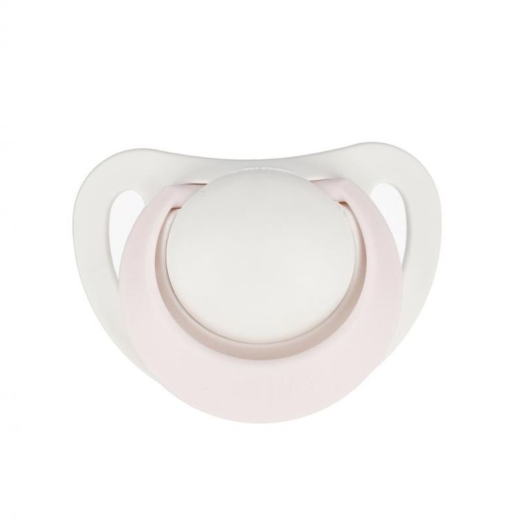 Nuk, Star, smoczek uspokajający, silikonowy, 0-2m, różowo-biały, 2 szt.