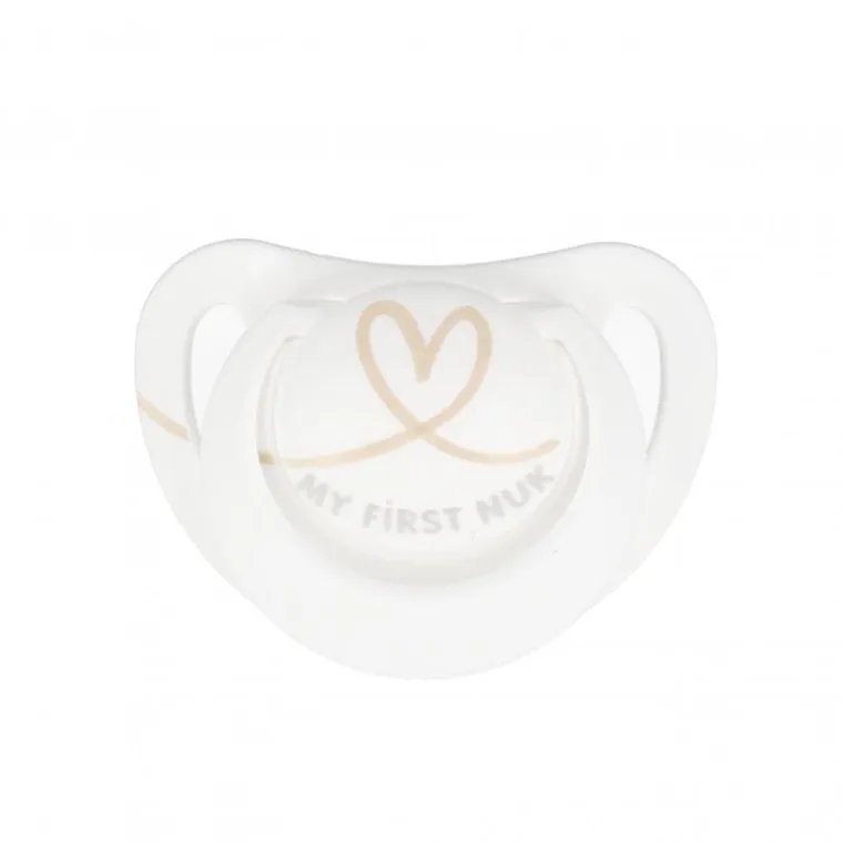 Nuk, Star, smoczek uspokajający, silikonowy, 0-6m, biały