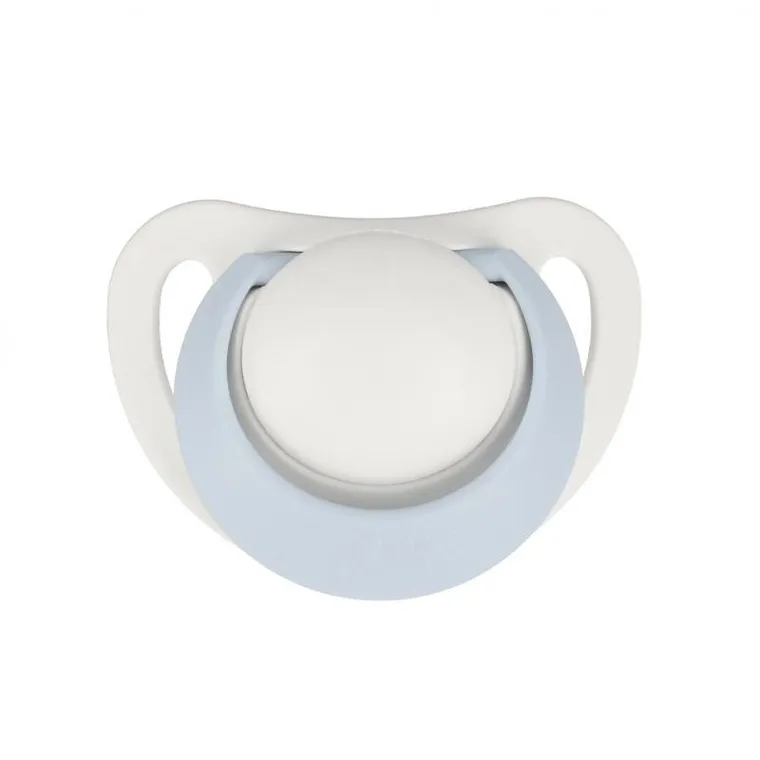 Nuk, Star, smoczek uspokajający, silikonowy, 0-6m, niebiesko-biały, 2 szt.