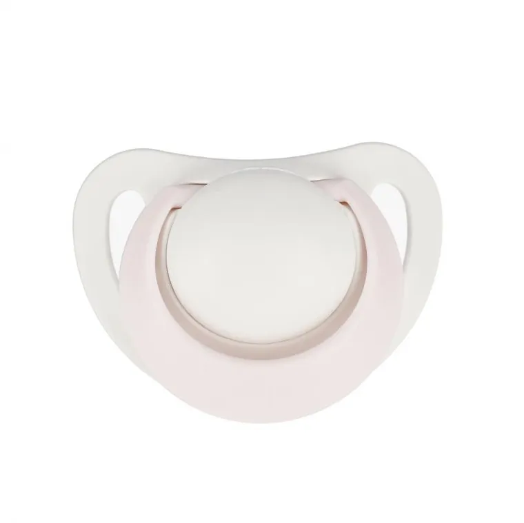 Nuk, Star, smoczek uspokajający, silikonowy, 0-6m, różowo-biały, 2 szt.