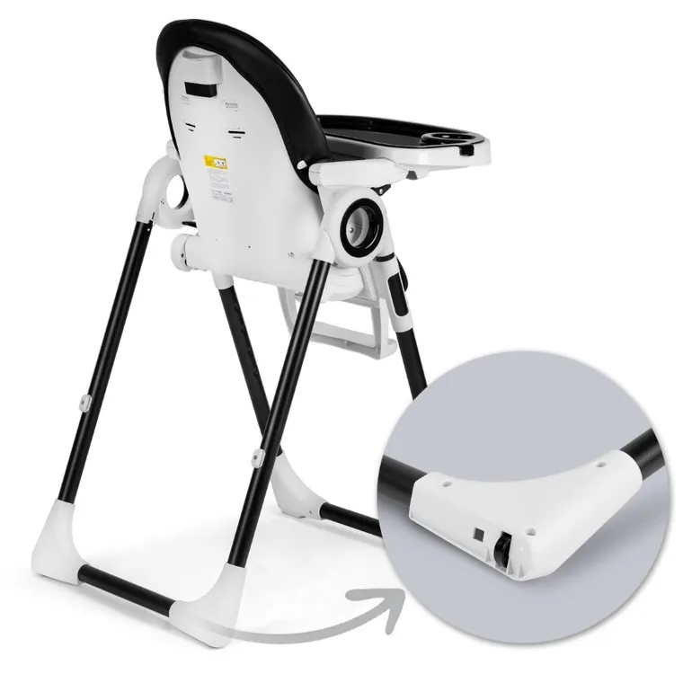 Nukido, Belo, krzesełko do karmienia ze stolikiem, czarne