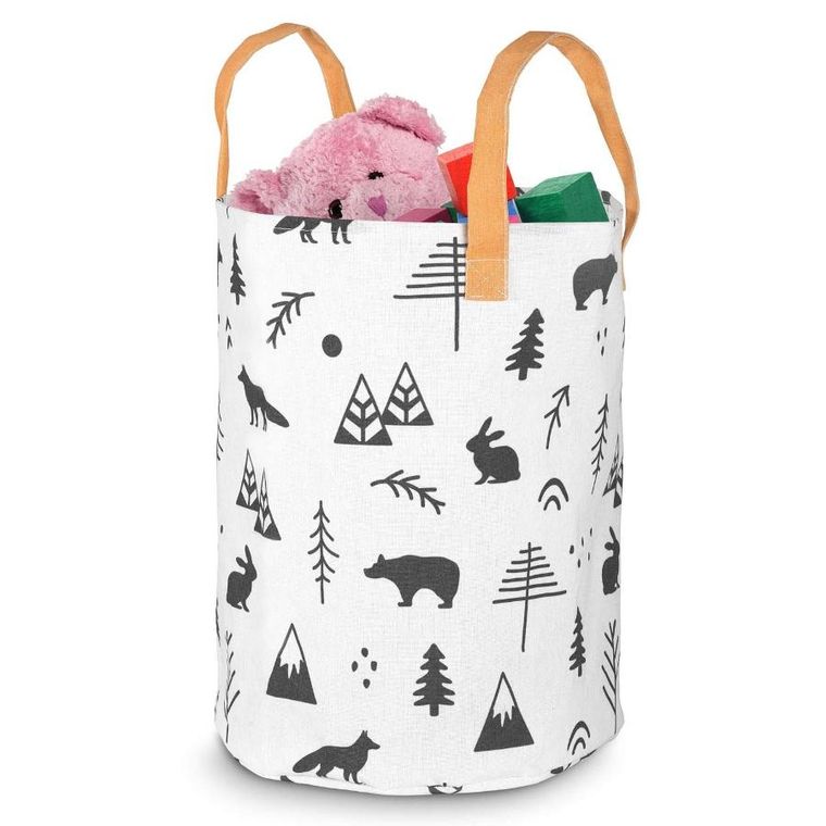 Nukido, kosz na zabawki, biały