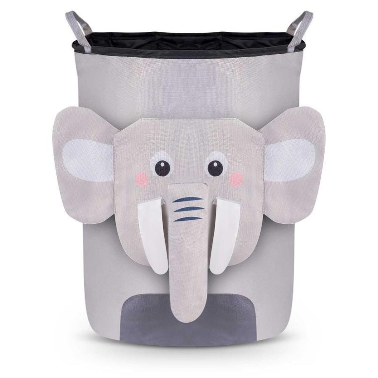 Nukido, kosz na zabawki, szary słonik