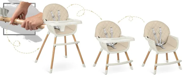 Nukido, Lilo, krzesełko do karmienia, beżowe