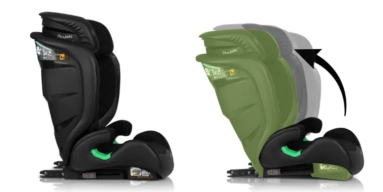 Nukido, Louis, fotelik samochodowy, ISOFIX, czarny, 15-36 kg