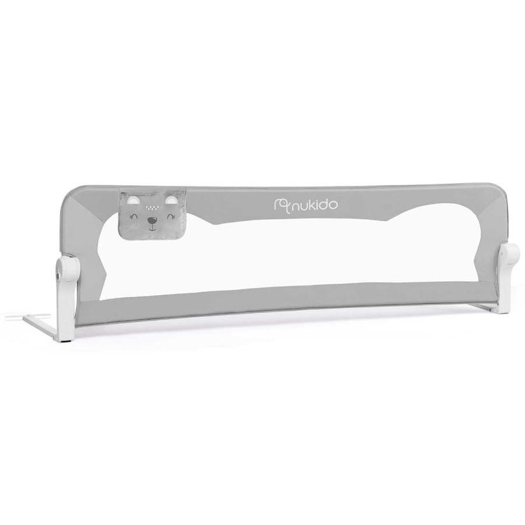 Nukido, osłona zabezpieczająca na łóżko, szara, 150-42-35 cm