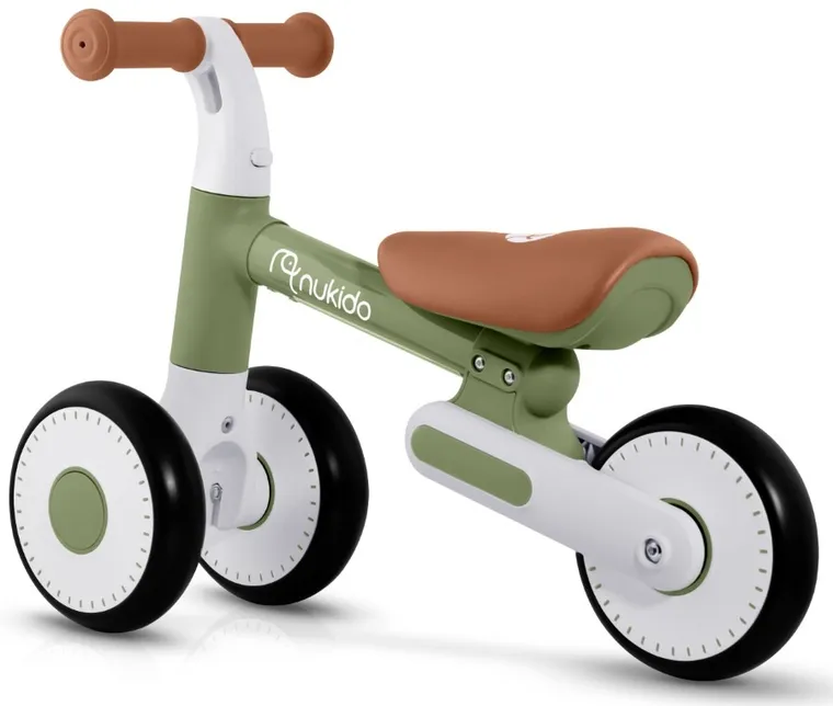 Nukido, rowerek biegowy dla dzieci, biało-zielony