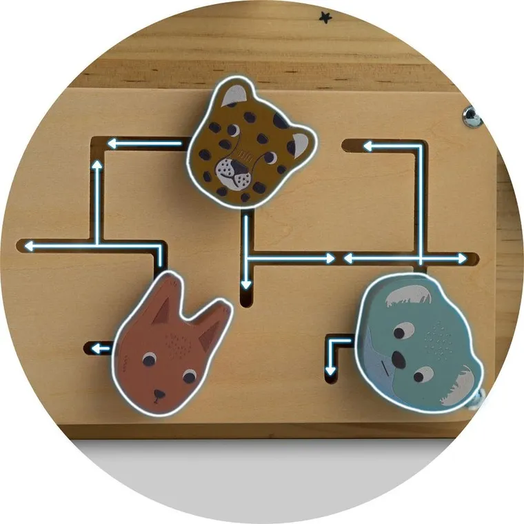 Nukido, tablica sensoryczna, drewniana