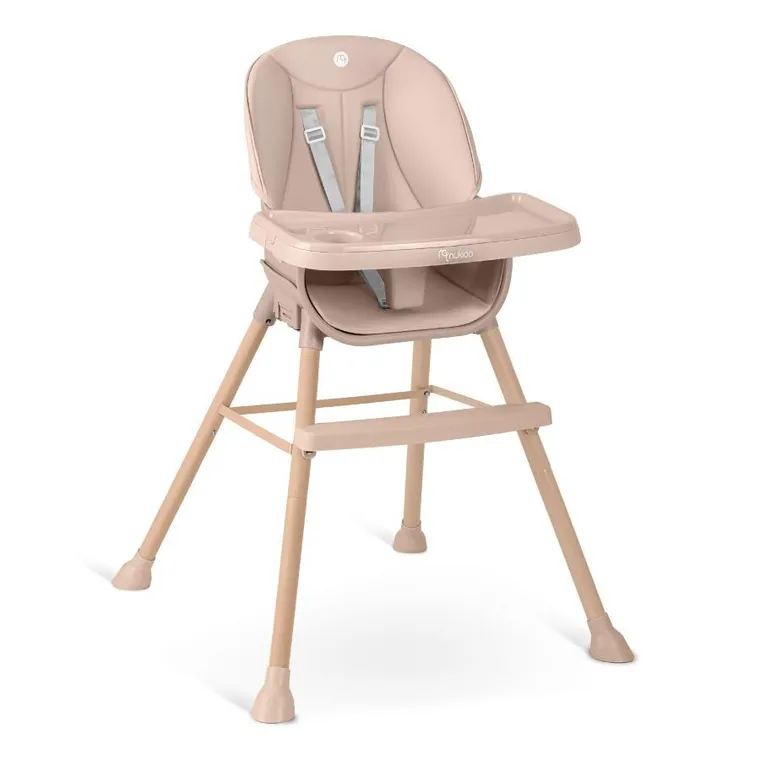 Nukido, Tilo, krzesełko do karmienia, różowe