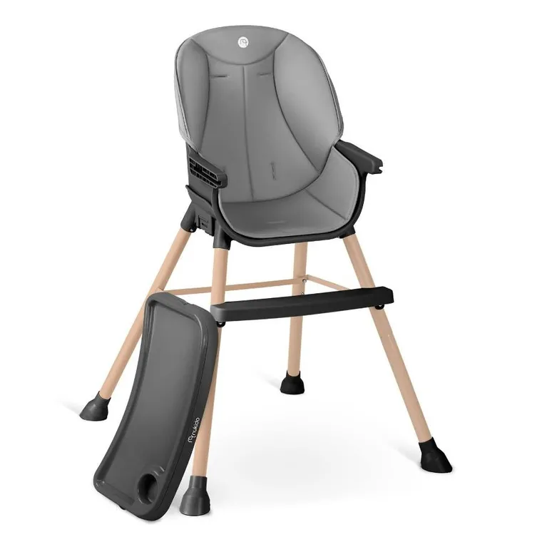 Nukido, Tilo, krzesełko do karmienia, szaro-czarne