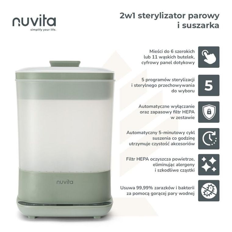 Nuvita, SteriDry, sterylizator z suszarką do butelek i smoczków