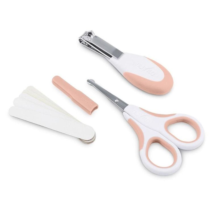 Nuvita, zestaw do paznokci: nożyczki, cążki i 5 pilniczków, english rose