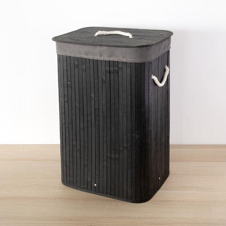 Nuxio, Sade, bambusowy kosz na pranie, 80l