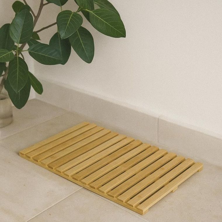 Nuxio, Sanno, podest łazienkowy z bambusa, 60-40 cm
