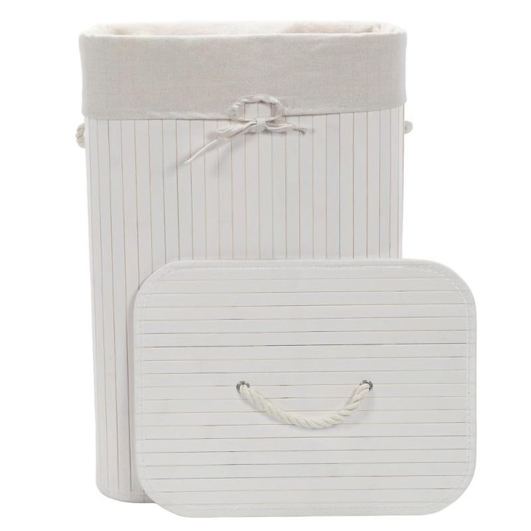 Nuxio, Zora, bambusowy kosz na pranie, 72l